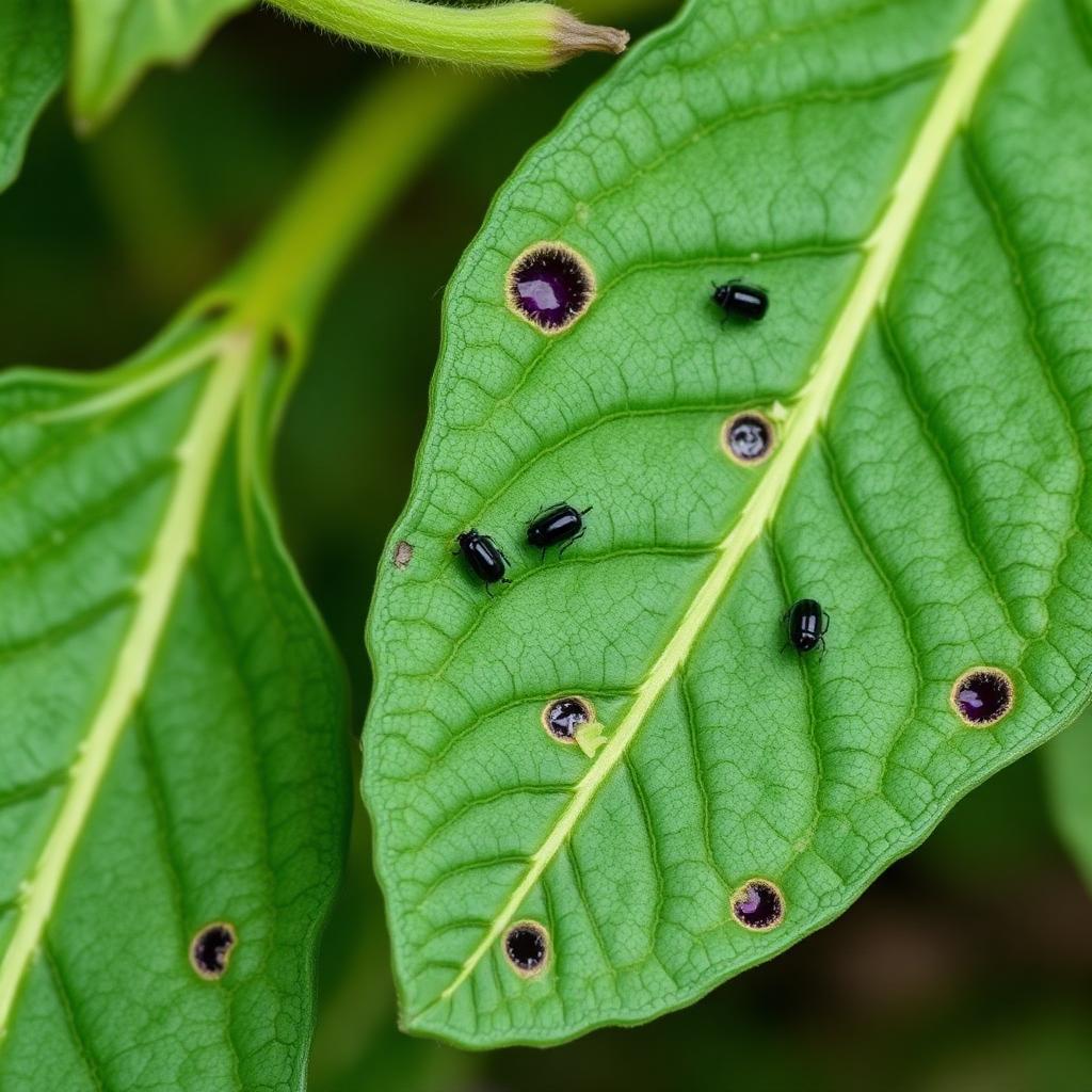 Common eggplant pest and disease symptoms